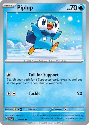 Piplup (027/094) [Mega Evolution: Phantasmal Flames]-1