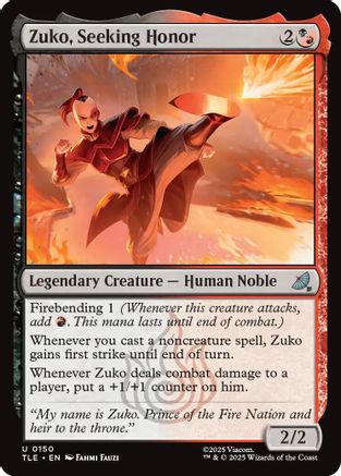 Zuko, Seeking Honor (TLE-150) - Avatar: The Last Airbender: Eternal-Legal-1
