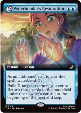 Waterbender's Restoration (Extended Art) (TLE-183) - Avatar: The Last Airbender: Eternal-Legal Foil-1