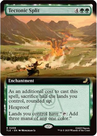 Tectonic Split (Extended Art) (TLE-208) - Avatar: The Last Airbender: Eternal-Legal Foil-1