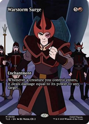 Warstorm Surge (Borderless) (TLE-038) - Avatar: The Last Airbender: Eternal-Legal Foil-1