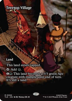 Treetop Village (Borderless) (TLE-060) - Avatar: The Last Airbender: Eternal-Legal Foil-1