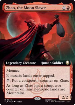 Zhao, the Moon Slayer (Extended Art) (TLA-376) - Avatar: The Last Airbender Foil-1