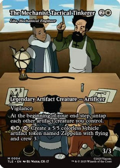 The Mechanist, Tactical Tinkerer - Lita, Mechanical Engineer (Borderless) (TLE-004) - Avatar: The Last Airbender: Eternal-Legal Foil-1