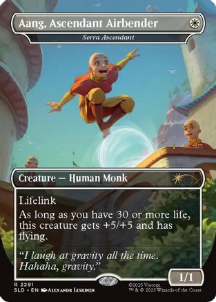 Aang, Ascendant Airbender - Serra Ascendant (SLD-2291) - Secret Lair Drop Series-1