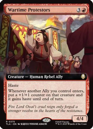 Wartime Protestors (Extended Art) (TLA-375) - Avatar: The Last Airbender Foil-1