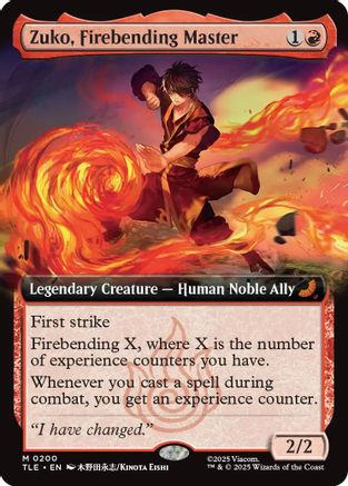 Zuko, Firebending Master (Extended Art) (TLE-200) - Avatar: The Last Airbender: Eternal-Legal Foil-1