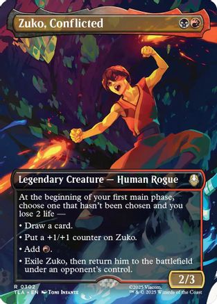 Zuko, Conflicted (Borderless) (TLA-302) - Avatar: The Last Airbender Foil-1