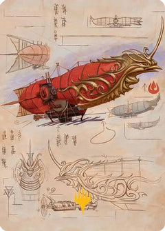 Phoenix Fleet Airship Art Card (Gold-Stamped Planeswalker Symbol) [Avatar: The Last Airbender Art Series]-1