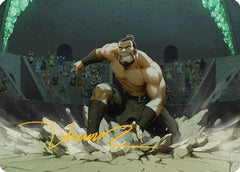 The Boulder, Ready to Rumble Art Card (Gold-Stamped Signature) (ASTLA-013) - Art Series: Avatar: The Last Airbender-1