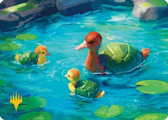 Turtle-Duck Art Card (Gold-Stamped Planeswalker Symbol) (ASTLA-018) - Art Series: Avatar: The Last Airbender-1