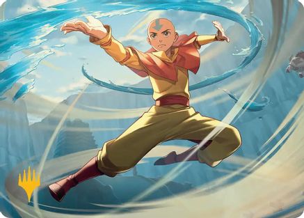 Aang, Swift Savior Art Card (Gold-Stamped Planeswalker Symbol) [Avatar: The Last Airbender Art Series]-1