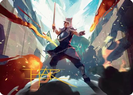 Sokka, Tenacious Tactician Art Card (Gold-Stamped Signature) [Avatar: The Last Airbender Art Series]-1