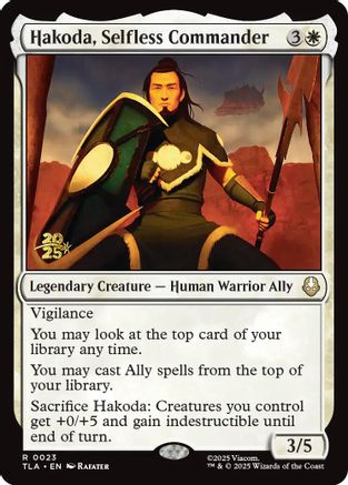 Hakoda, Selfless Commander [Avatar: The Last Airbender Prerelease Cards]-1