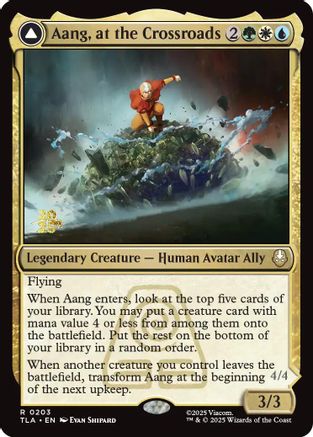 Aang, at the Crossroads [Avatar: The Last Airbender Prerelease Cards]-1