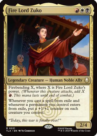 Fire Lord Zuko [Avatar: The Last Airbender Prerelease Cards]-1