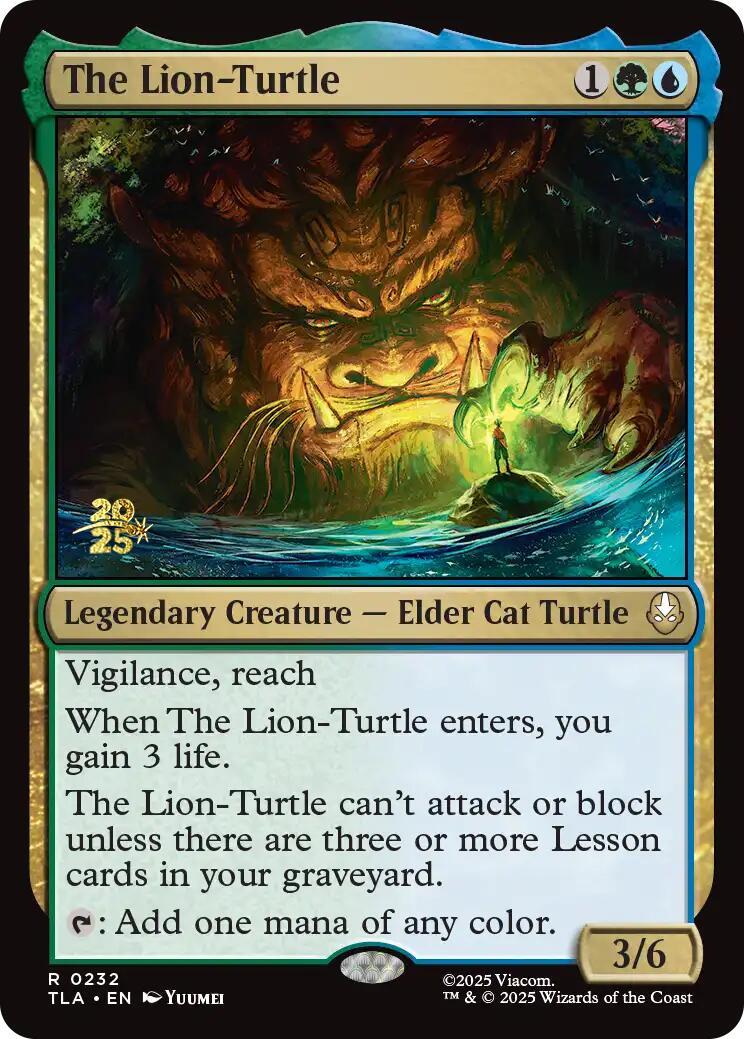The Lion-Turtle [Avatar: The Last Airbender Prerelease Cards]-1