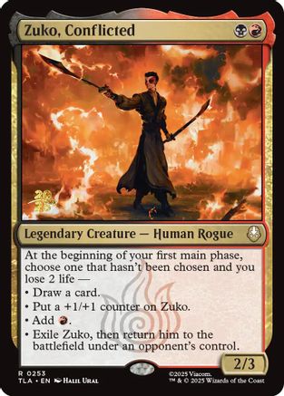 Zuko, Conflicted (PRE-253) - Prerelease Cards Foil-1
