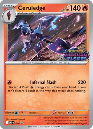 Ceruledge (Prerelease) 014  - Holofoil ME Mega Evolution Promo - Promo-1