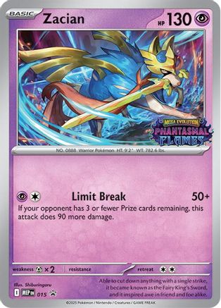 Zacian (Prerelease) 015  - Holofoil ME Mega Evolution Promo - Promo-1
