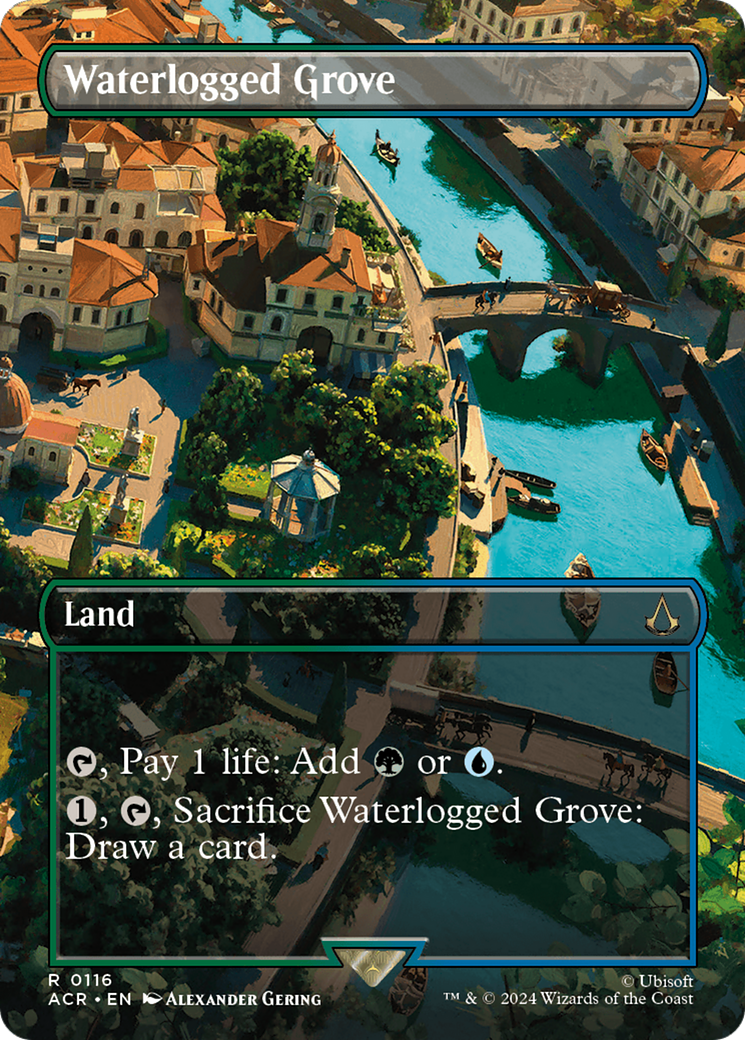 Waterlogged Grove (Borderless) (ACR-116) - Assassin's Creed (Borderless) Foil-1