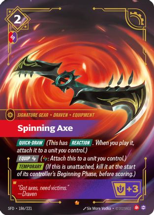 Spinning Axe (186/221) - Spiritforged Foil-1