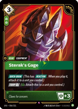 Sterak's Gage (056/221) - Spiritforged Foil-1