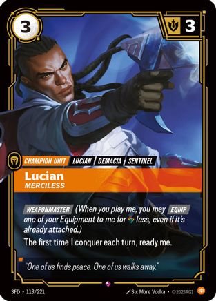 Lucian - Merciless (113/221) - Spiritforged Foil-1