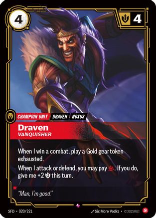 Draven - Vanquisher (020/221) - Spiritforged Foil-1