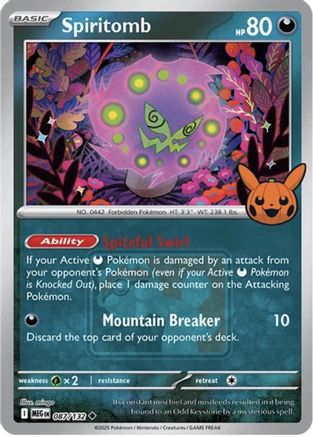 Spiritomb (Trick or Trade Stamped) 087  - Holofoil League & Championship Cards - Uncommon-1