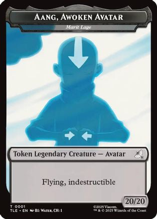 Aang, Awoken Avatar - Marit Lage // Treasure Double-Sided Token (TLE-1 // 22) - Avatar: The Last Airbender: Eternal-Legal Foil-1