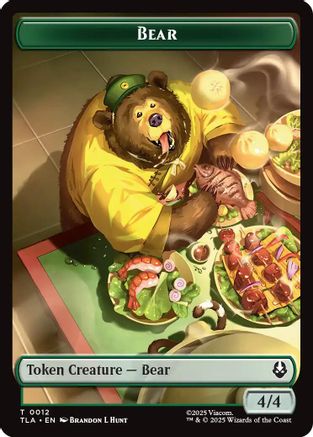 Bear // Food (0020) Double-Sided Token [Avatar: The Last Airbender Tokens]-3