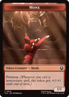 Monk // Food (0021) Double-Sided Token [Avatar: The Last Airbender Tokens]-1