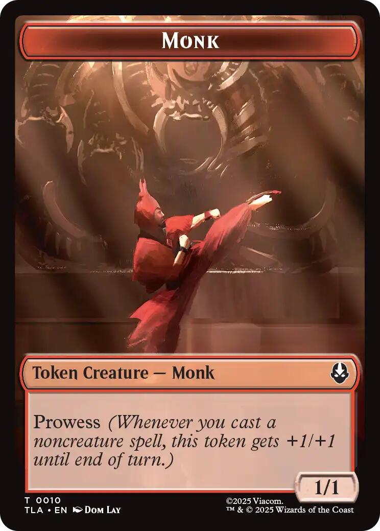 Monk // Food (0021) Double-Sided Token [Avatar: The Last Airbender Tokens]-1