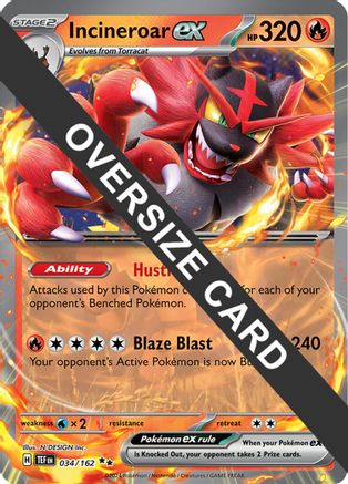 Incineroar ex (034/162) (Jumbo Card) [Scarlet & Violet: Temporal Forces]-1