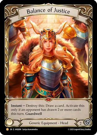 Balance of Justice (ANQ004) - Compendium of Rathe - Antiquity Pack Rainbow Foil-1
