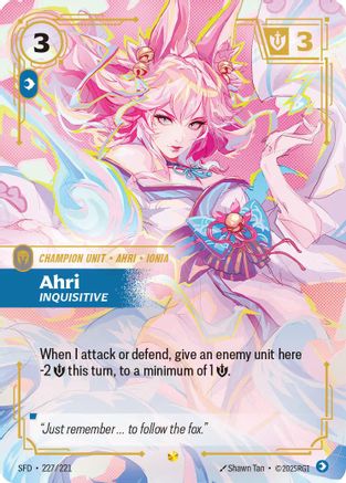 Ahri - Inquisitive (Overnumbered) (227/221) - Spiritforged Foil-1