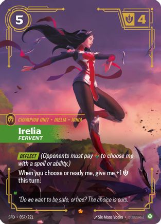 Irelia - Fervent (057/221) - Spiritforged Foil-1