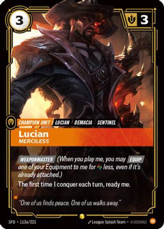 Lucian - Merciless (Alternate Art) (113a/221) - Spiritforged Foil-1