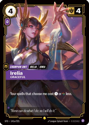 Irelia - Graceful (Alternate Art) (141a/221) - Spiritforged Foil-1