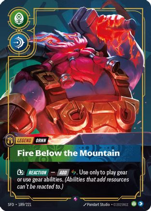 Ornn - Fire Below the Mountain (189/221) - Spiritforged Foil-1