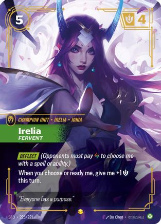 Irelia - Fervent (Overnumbered) (225/221) - Spiritforged Foil-1
