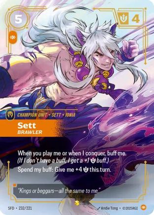 Sett - Brawler (Overnumbered) (232/221) - Spiritforged Foil-1
