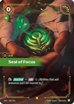 Seal of Focus (Overnumbered) (226/221) - Spiritforged Foil-1