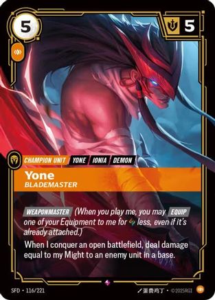 Yone - Blademaster (116/221) - Spiritforged Foil-1