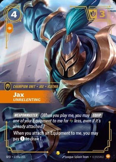 Jax - Unrelenting (Alternate Art) (119a/221) - Spiritforged Foil-1