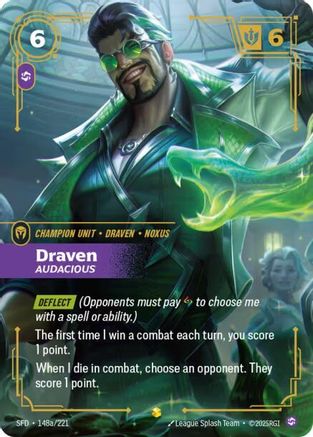 Draven - Audacious (Alternate Art) (148/221) - Spiritforged Foil-1