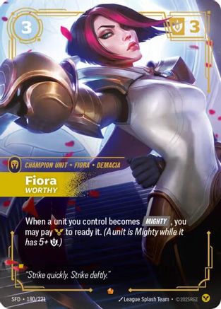 Fiora - Worthy (180/221) - Spiritforged Foil-1