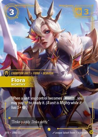 Fiora - Worthy (Alternate Art) (180a/221) - Spiritforged Foil-1