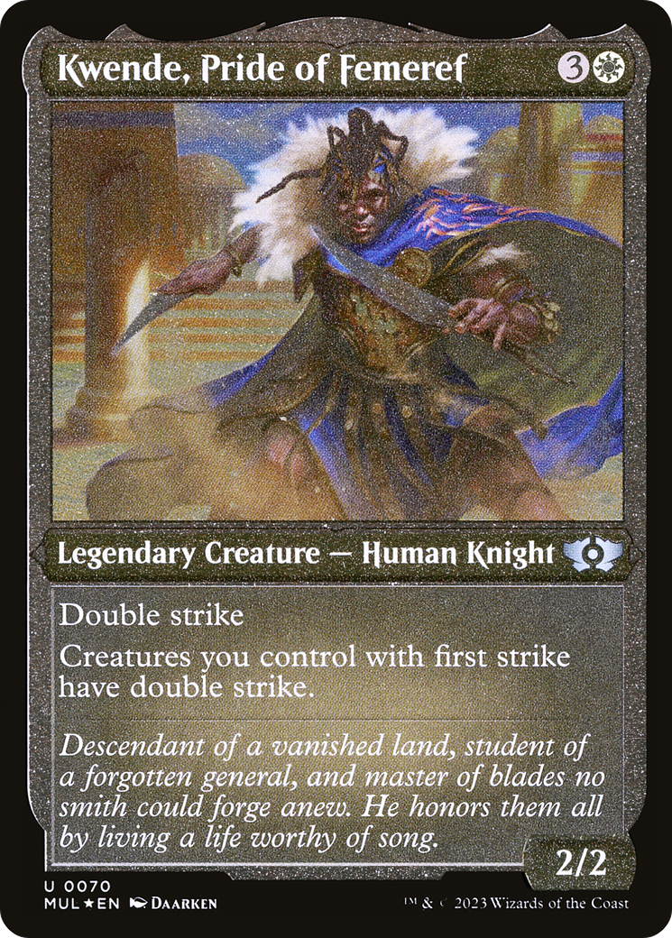 Kwende, Pride of Femeref (Foil Etched) [Multiverse Legends]-1